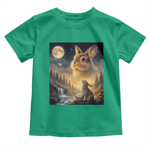 Easter Bunny Howling to the Moon Vintage Toddler T Shirt TS14 Irish Green Print Your Wear