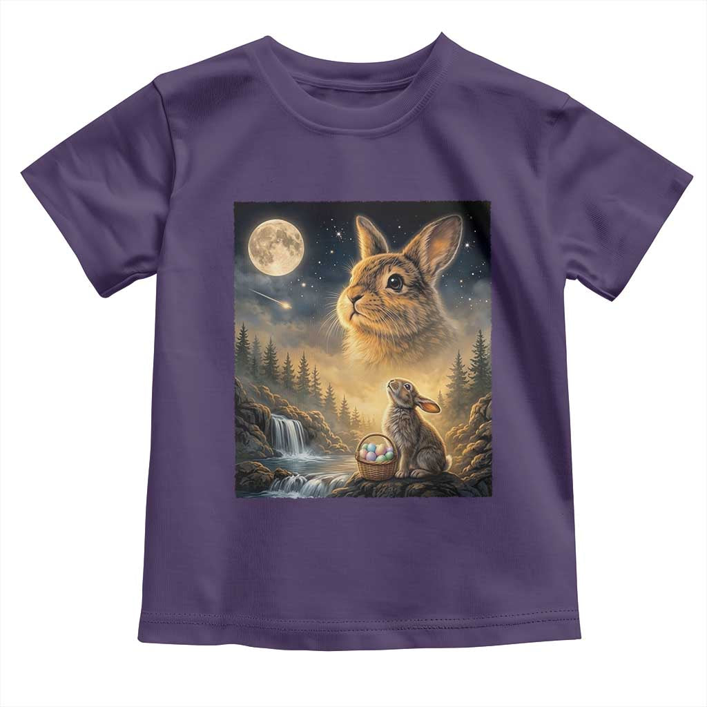 Easter Bunny Howling to the Moon Vintage Toddler T Shirt TS14 Purple Print Your Wear