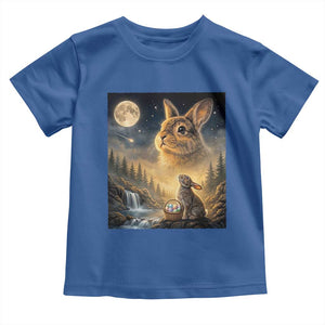 Easter Bunny Howling to the Moon Vintage Toddler T Shirt TS14 Royal Blue Print Your Wear