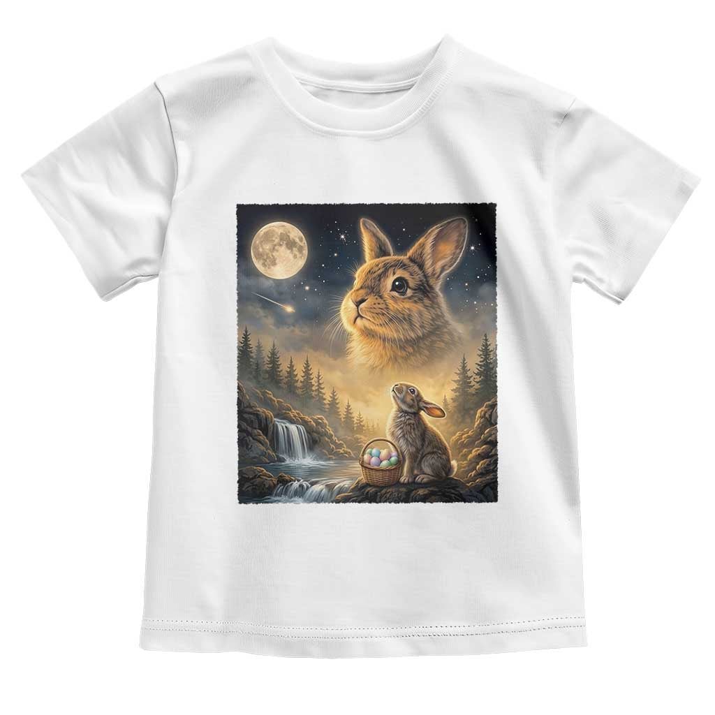 Easter Bunny Howling to the Moon Vintage Toddler T Shirt TS14 White Print Your Wear