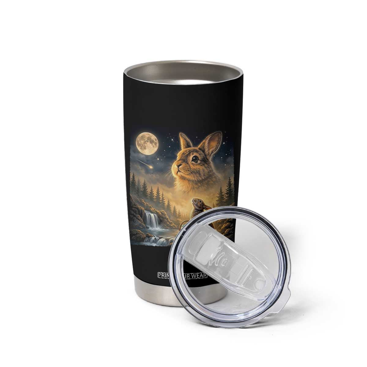 Easter Bunny Howling to the Moon Vintage Tumbler Cup TS14 Print Your Wear
