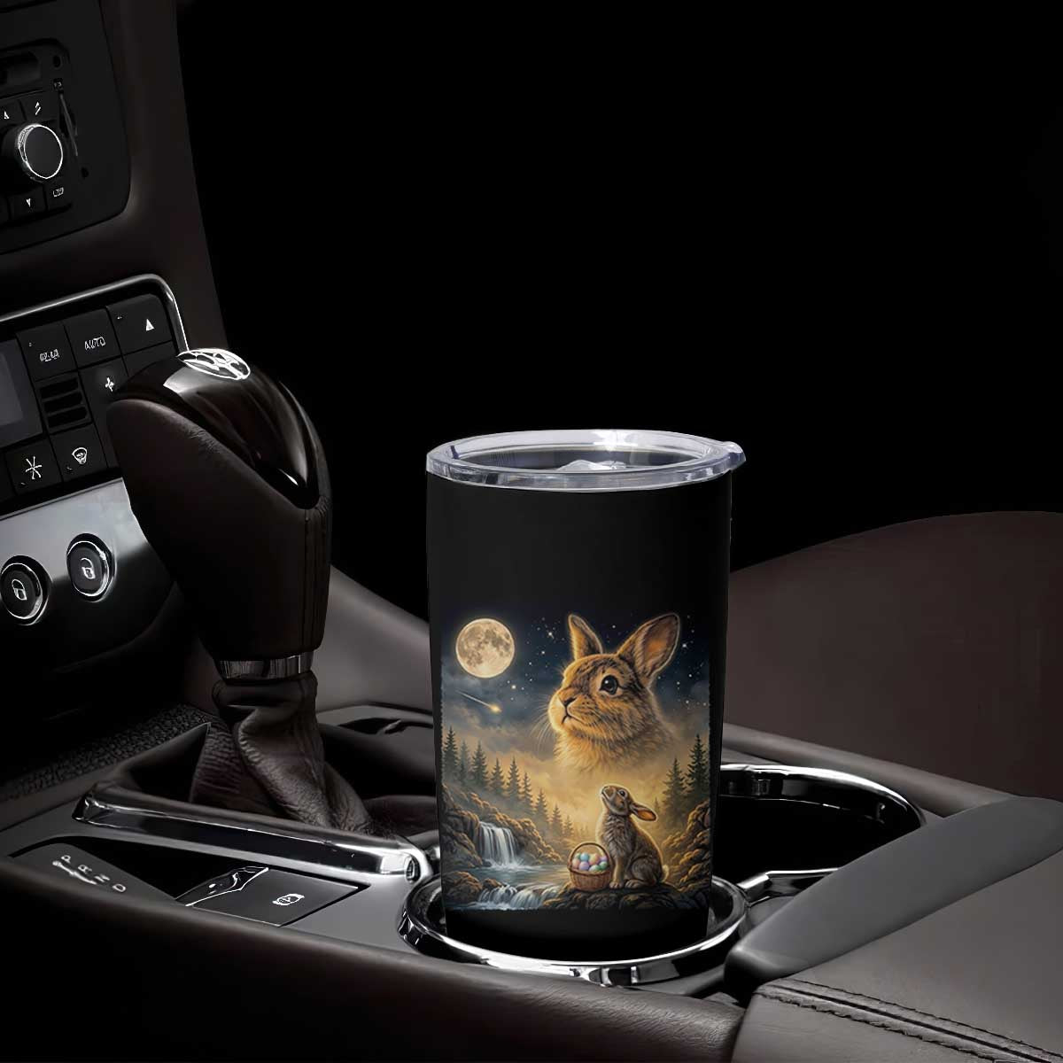 Easter Bunny Howling to the Moon Vintage Tumbler Cup TS14 Print Your Wear