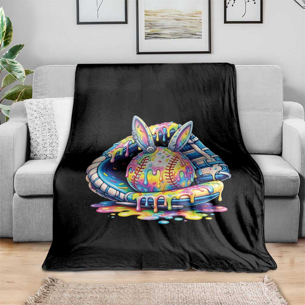 Baseball Easter Throw Blanket Drip Ice Cream Sprinkles Baseball Glove TS14 Print Your Wear