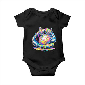 Baseball Easter Baby Onesie Drip Ice Cream Sprinkles Baseball Glove TS14 Black Print Your Wear