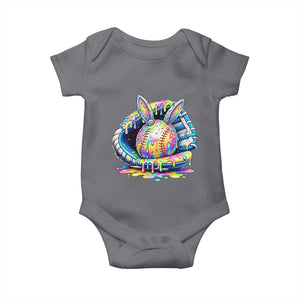 Baseball Easter Baby Onesie Drip Ice Cream Sprinkles Baseball Glove TS14 Charcoal Print Your Wear