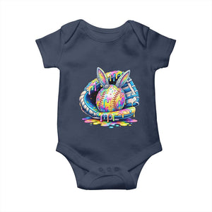 Baseball Easter Baby Onesie Drip Ice Cream Sprinkles Baseball Glove TS14 Navy Print Your Wear