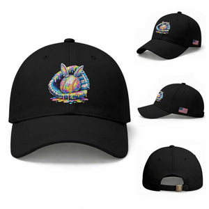 Baseball Easter Baseball Cap Drip Ice Cream Sprinkles Baseball Glove TS14 Baseball Cap Universal Fit Black Print Your Wear