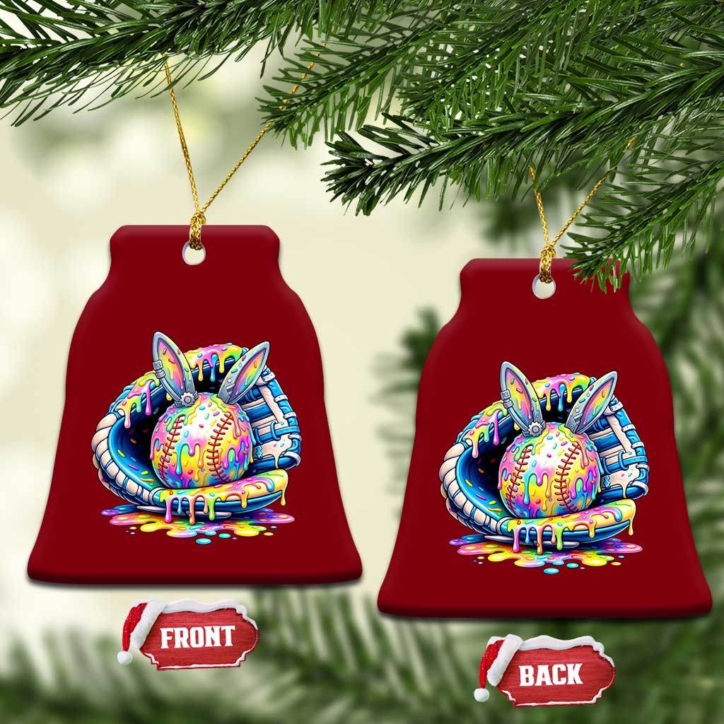 Baseball Easter Ceramic Ornament Drip Ice Cream Sprinkles Baseball Glove TS14 Print Your Wear