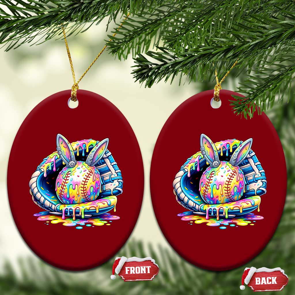 Baseball Easter Ceramic Ornament Drip Ice Cream Sprinkles Baseball Glove TS14 Print Your Wear