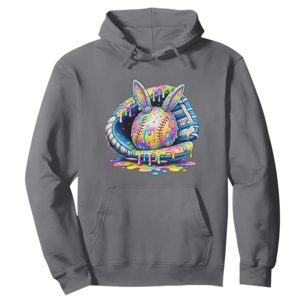 Baseball Easter Hoodie Drip Ice Cream Sprinkles Baseball Glove TS14 Charcoal Print Your Wear
