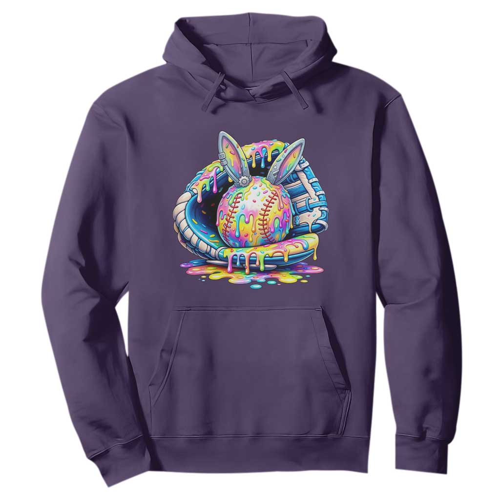 Baseball Easter Hoodie Drip Ice Cream Sprinkles Baseball Glove TS14 Purple Print Your Wear