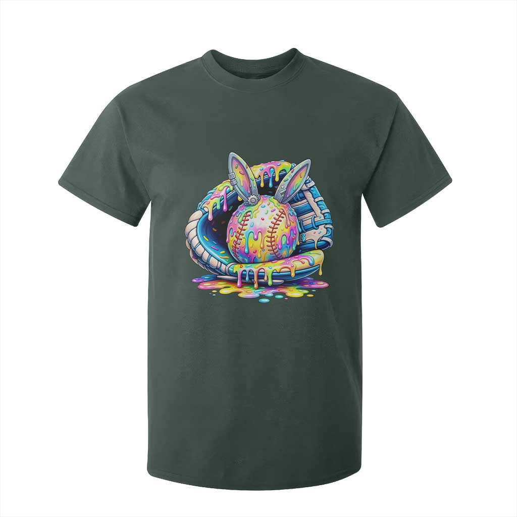 Baseball Easter T Shirt For Kid Drip Ice Cream Sprinkles Baseball Glove TS14 Dark Forest Green Print Your Wear