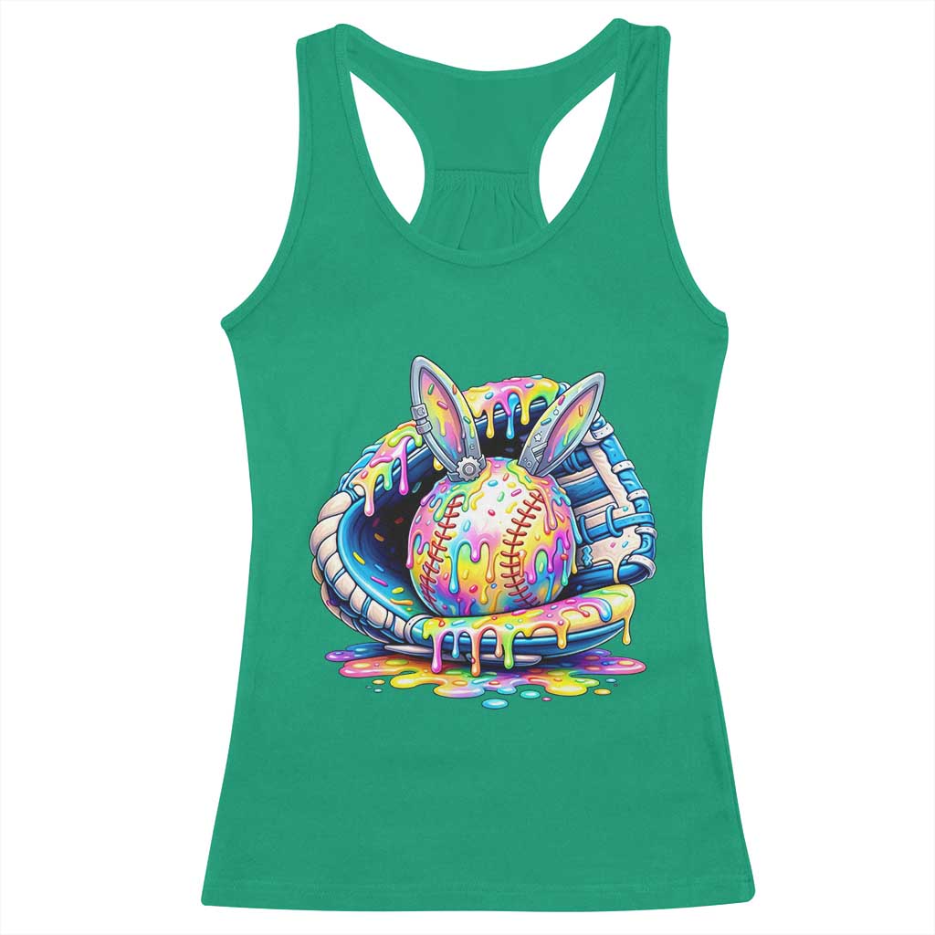 Baseball Easter Racerback Tank Top Drip Ice Cream Sprinkles Baseball Glove TS14 Irish Green Print Your Wear