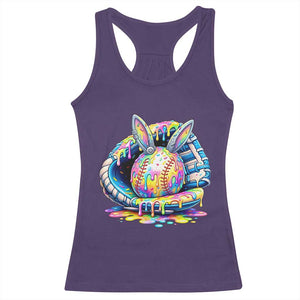 Baseball Easter Racerback Tank Top Drip Ice Cream Sprinkles Baseball Glove TS14 Purple Print Your Wear