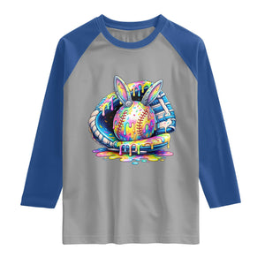 Baseball Easter Raglan Shirt Drip Ice Cream Sprinkles Baseball Glove TS14 Sport Gray Royal Print Your Wear