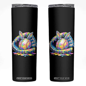 Baseball Easter Skinny Tumbler Drip Ice Cream Sprinkles Baseball Glove TS14 Black Print Your Wear