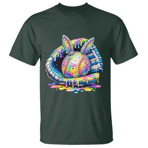 Baseball Easter T Shirt Drip Ice Cream Sprinkles Baseball Glove TS14 Dark Forest Green Print Your Wear