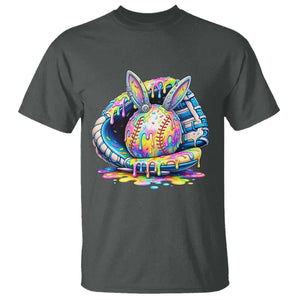Baseball Easter T Shirt Drip Ice Cream Sprinkles Baseball Glove TS14 Dark Heather Print Your Wear