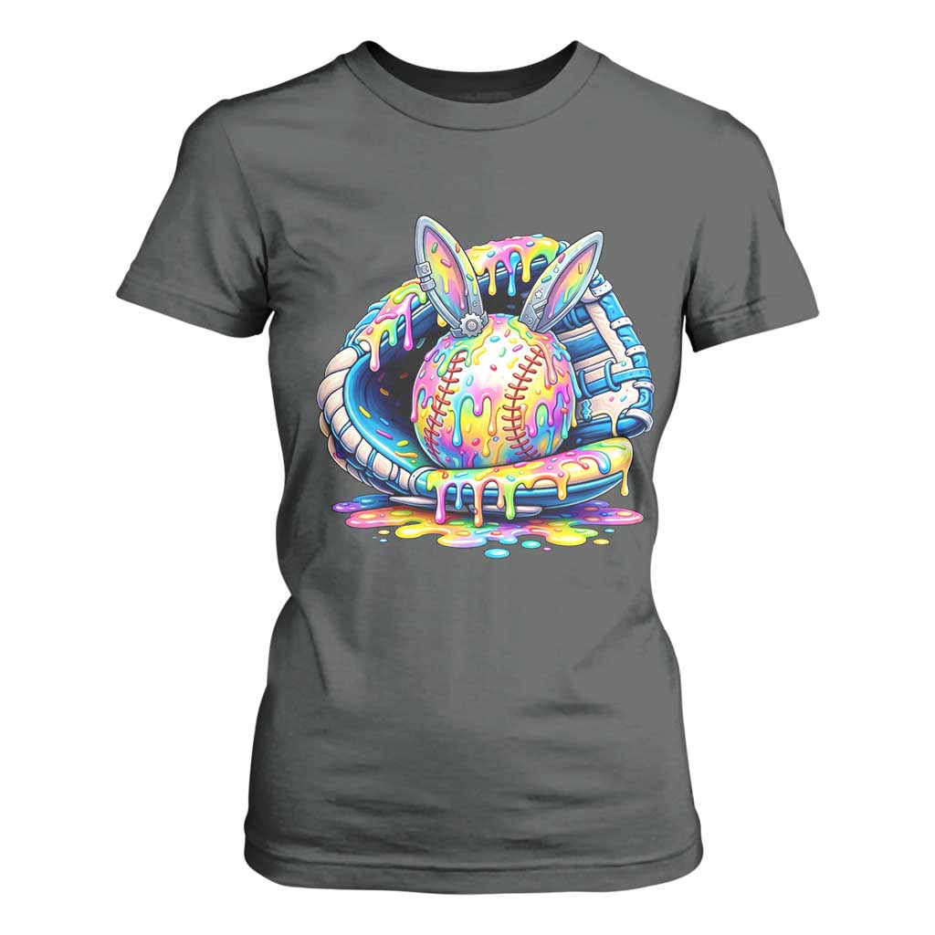 Baseball Easter T Shirt For Women Drip Ice Cream Sprinkles Baseball Glove TS14 Dark Heather Print Your Wear