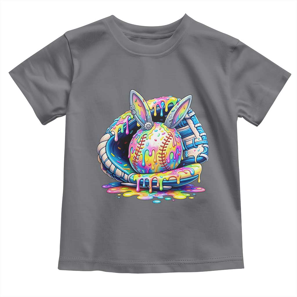 Baseball Easter Toddler T Shirt Drip Ice Cream Sprinkles Baseball Glove TS14 Charcoal Print Your Wear