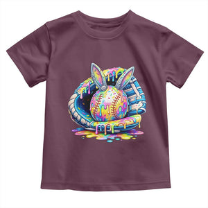 Baseball Easter Toddler T Shirt Drip Ice Cream Sprinkles Baseball Glove TS14 Maroon Print Your Wear