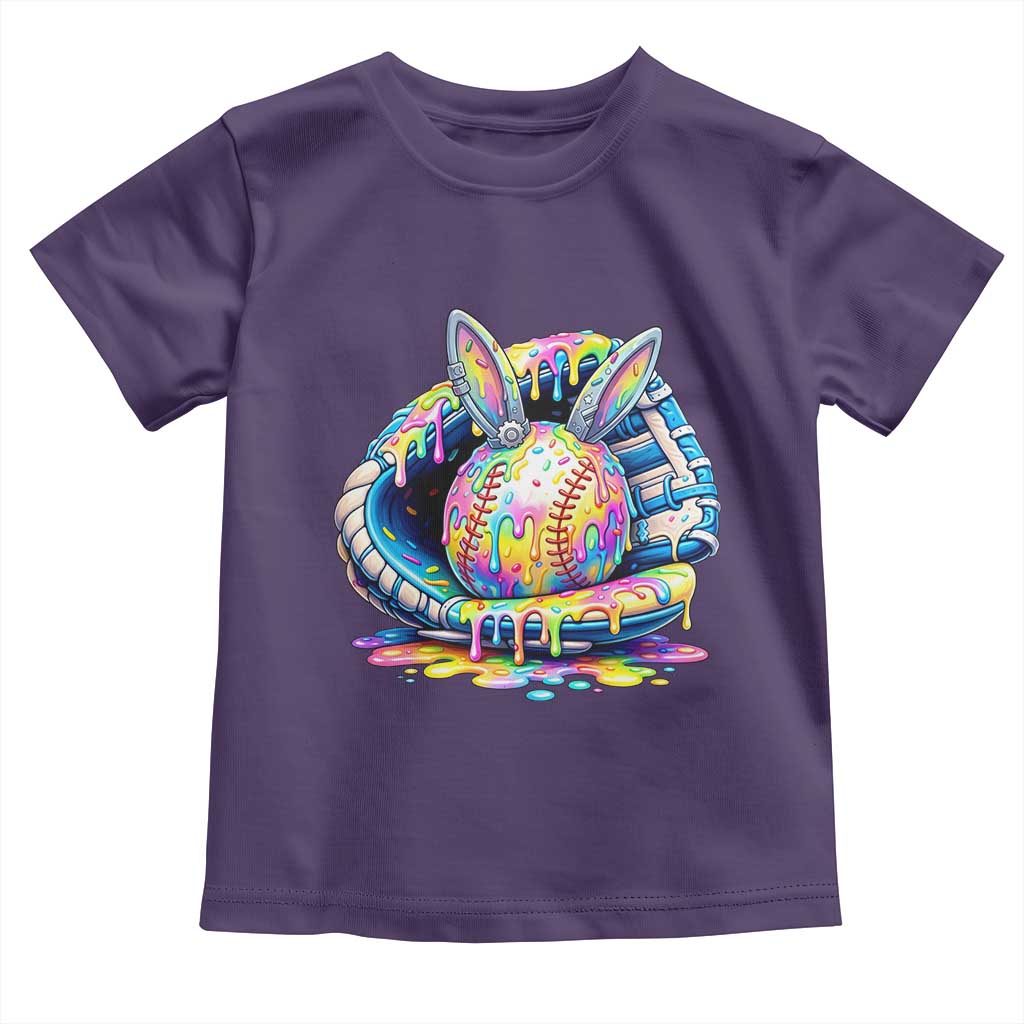 Baseball Easter Toddler T Shirt Drip Ice Cream Sprinkles Baseball Glove TS14 Purple Print Your Wear