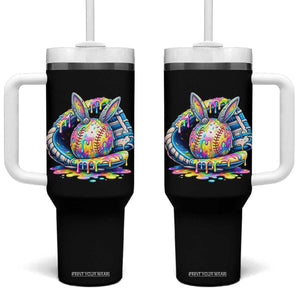 Baseball Easter Tumbler With Handle Drip Ice Cream Sprinkles Baseball Glove TS14 One Size: 40 oz Black Print Your Wear