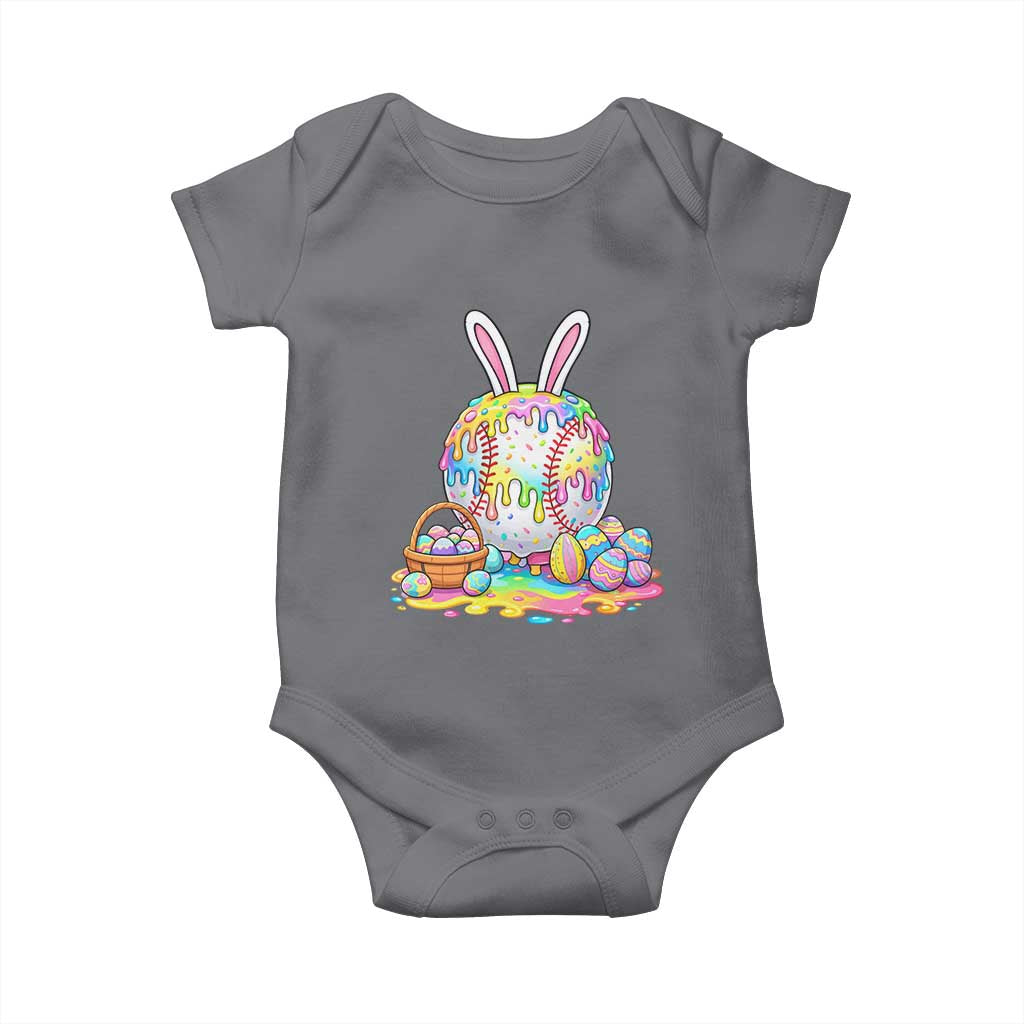 Baseball Easter Drip Ice Cream Sprinkles Egg Gift Baby Onesie TS14 Charcoal Print Your Wear