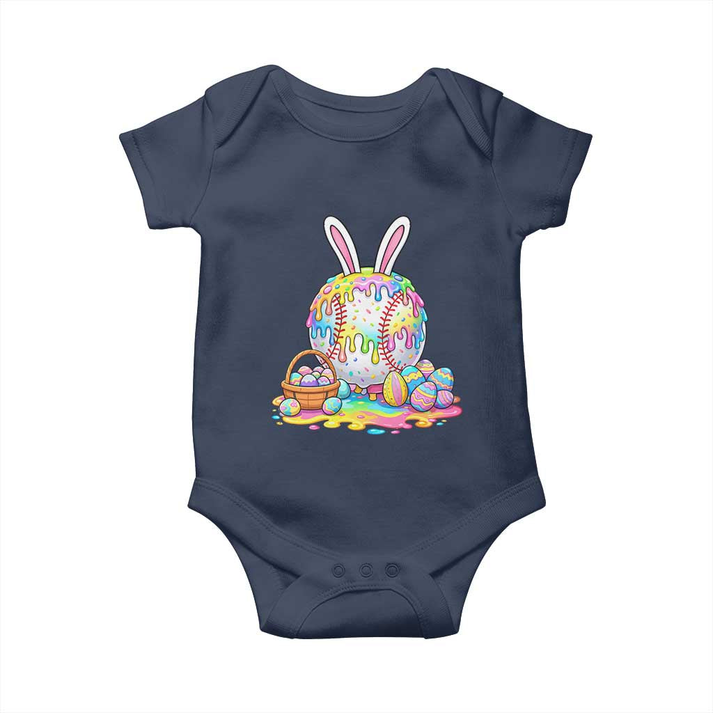 Baseball Easter Drip Ice Cream Sprinkles Egg Gift Baby Onesie TS14 Navy Print Your Wear