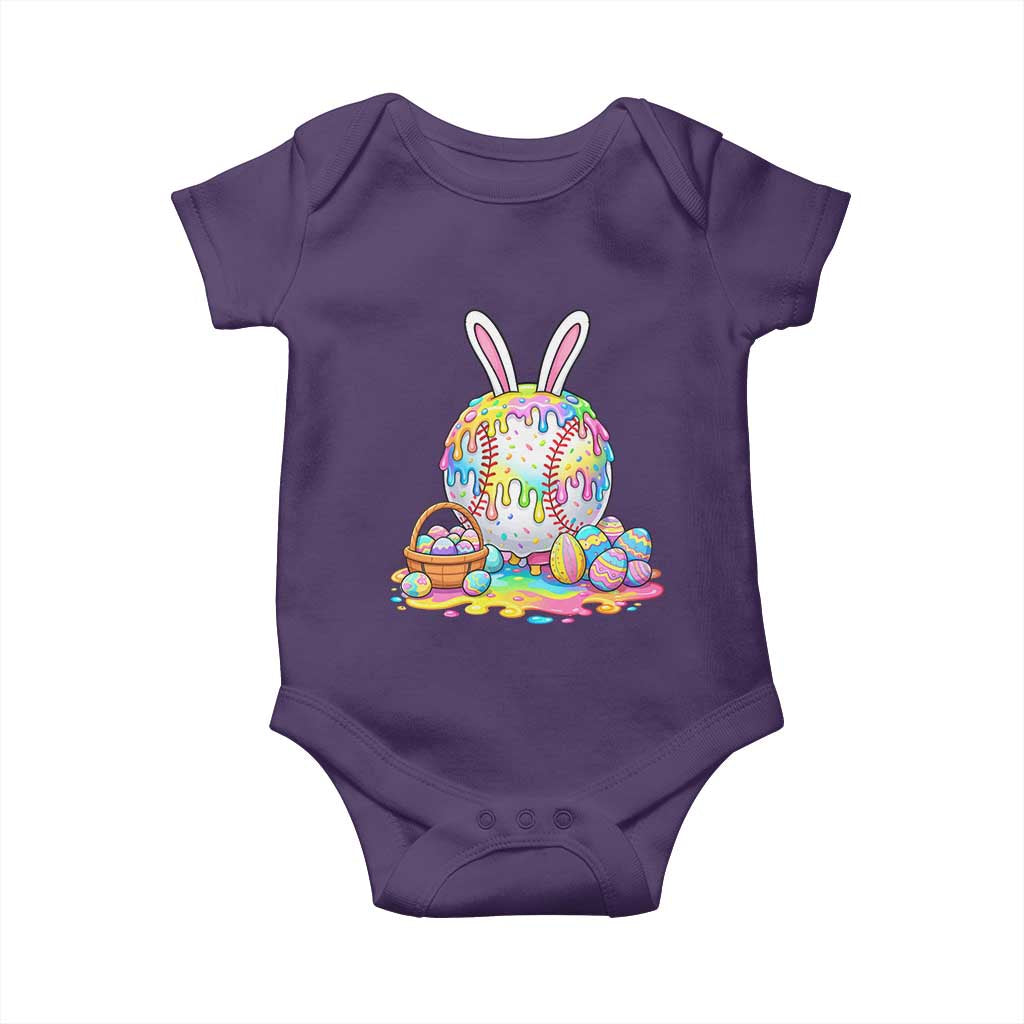 Baseball Easter Drip Ice Cream Sprinkles Egg Gift Baby Onesie TS14 Purple Print Your Wear
