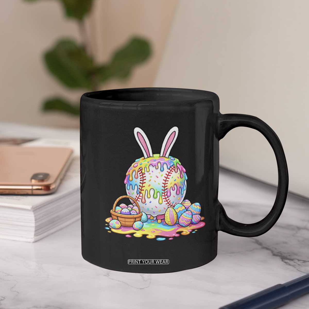 Baseball Easter Drip Ice Cream Sprinkles Egg Gift Coffee Mug TS14 Print Your Wear