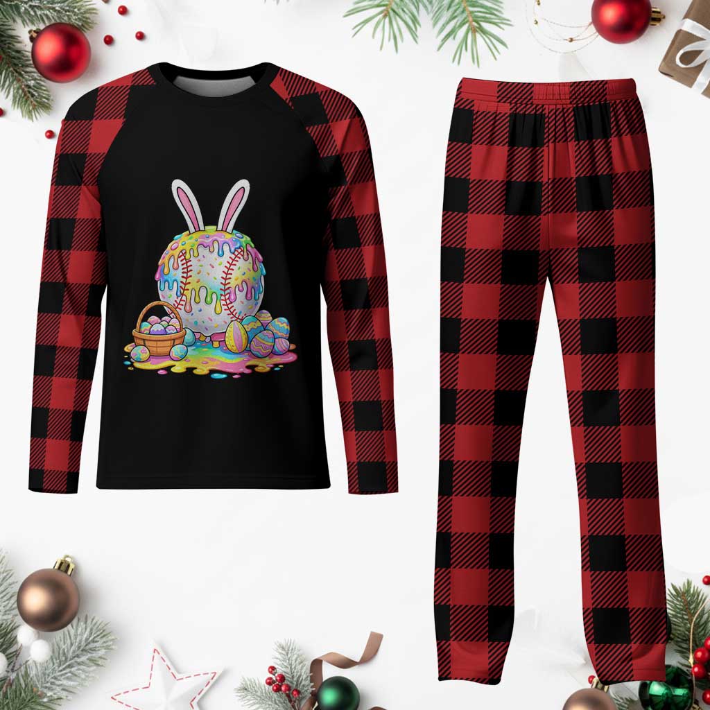 Baseball Easter Drip Ice Cream Sprinkles Egg Gift Plaid Pajama Set TS14 Buffalo Plaid Print Your Wear