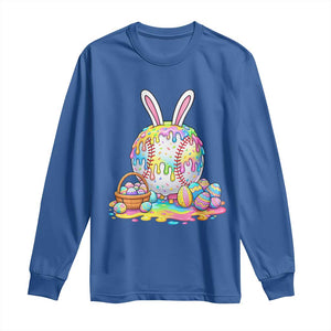 Baseball Easter Drip Ice Cream Sprinkles Egg Gift Long Sleeve Shirt TS14 Royal Blue Print Your Wear