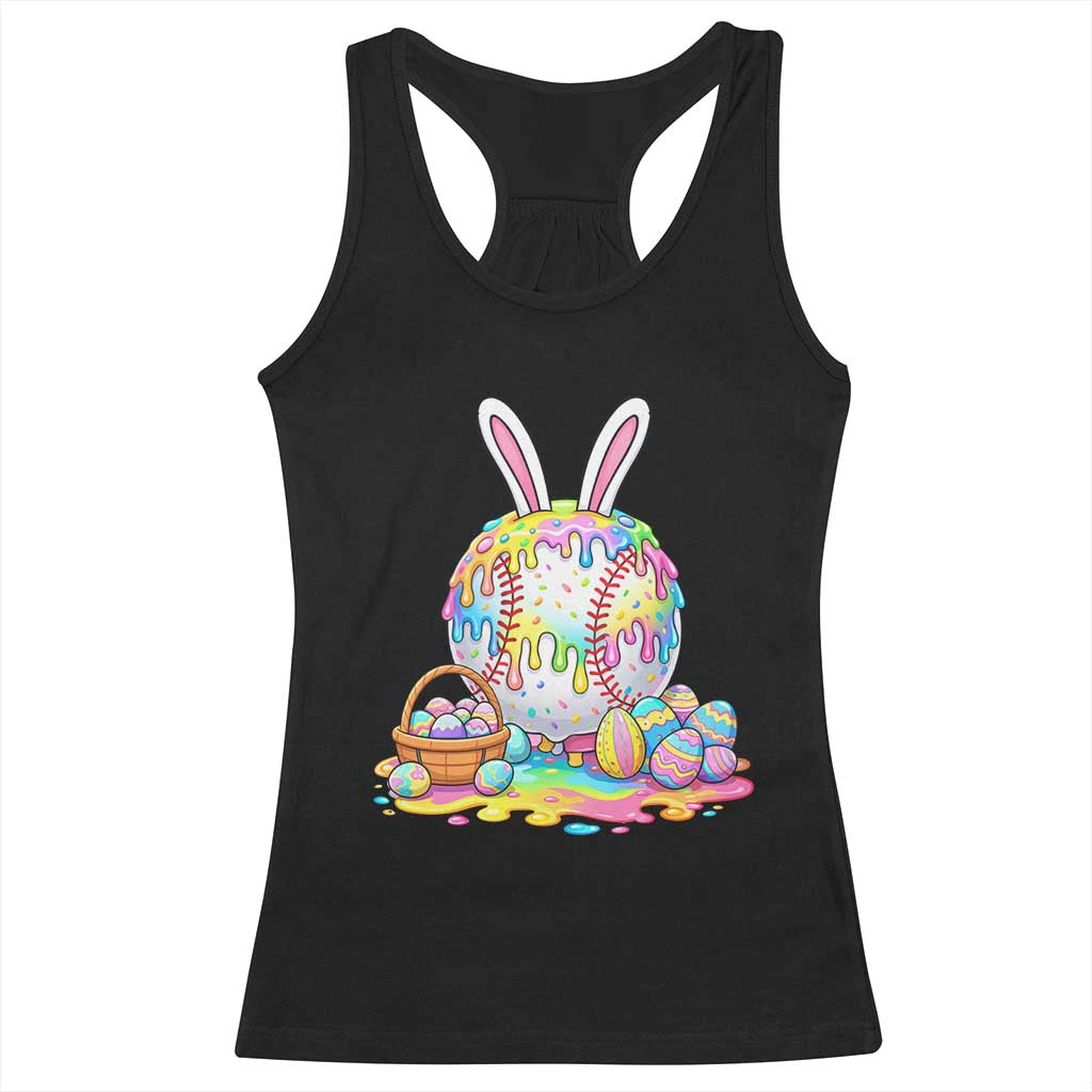 Baseball Easter Drip Ice Cream Sprinkles Egg Gift Racerback Tank Top TS14 Black Print Your Wear