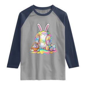 Baseball Easter Drip Ice Cream Sprinkles Egg Gift Raglan Shirt TS14 Sport Gray Navy Print Your Wear