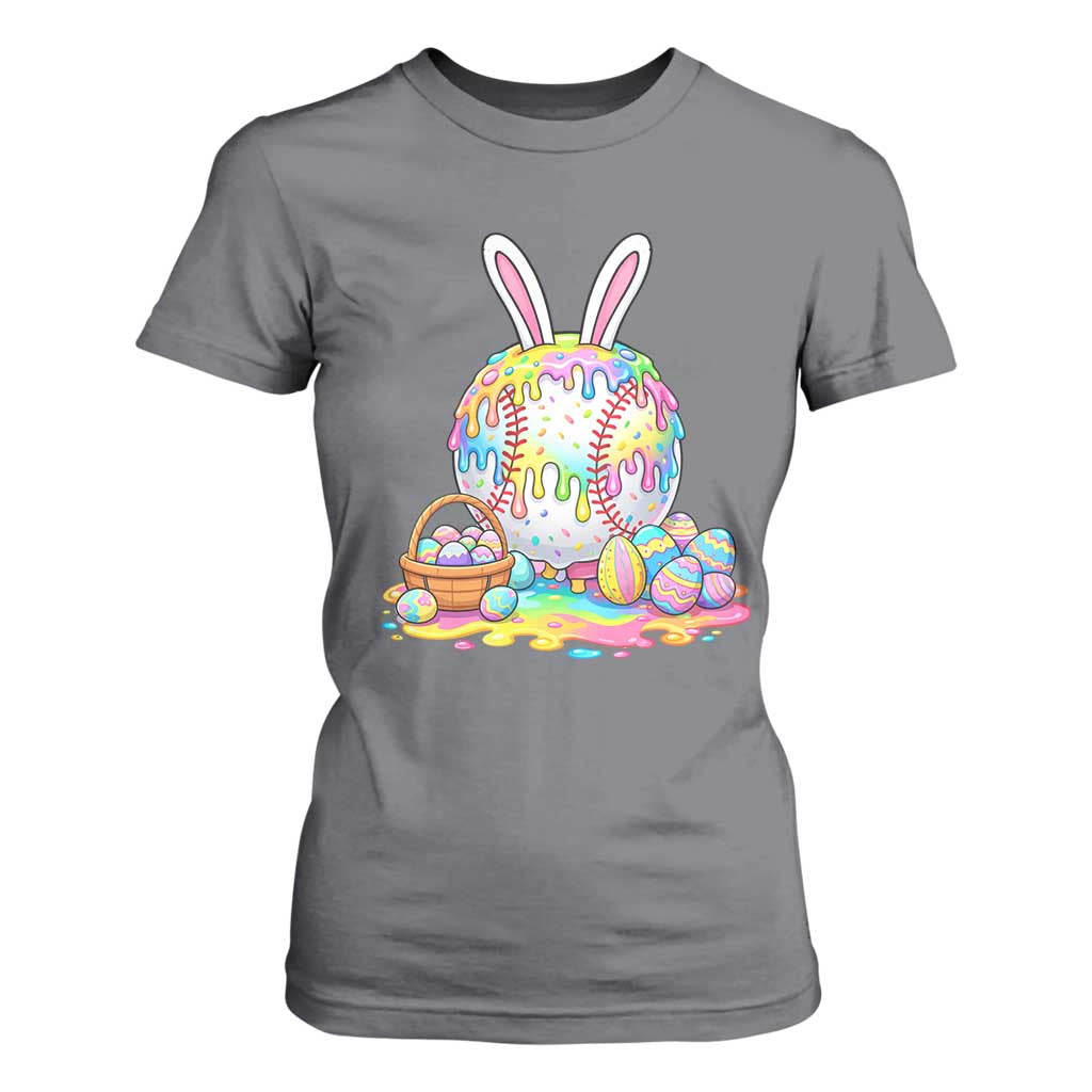 Baseball Easter Drip Ice Cream Sprinkles Egg Gift T Shirt For Women TS14 Charcoal Print Your Wear