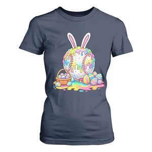 Baseball Easter Drip Ice Cream Sprinkles Egg Gift T Shirt For Women TS14 Navy Print Your Wear