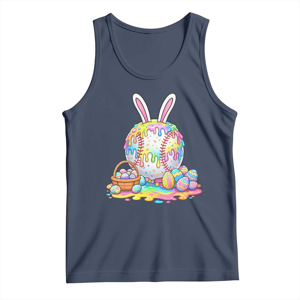 Baseball Easter Drip Ice Cream Sprinkles Egg Gift Tank Top TS14 Navy Print Your Wear