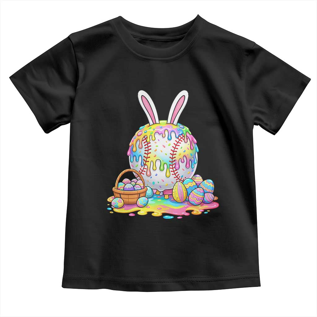 Baseball Easter Drip Ice Cream Sprinkles Egg Gift Toddler T Shirt TS14 Black Print Your Wear