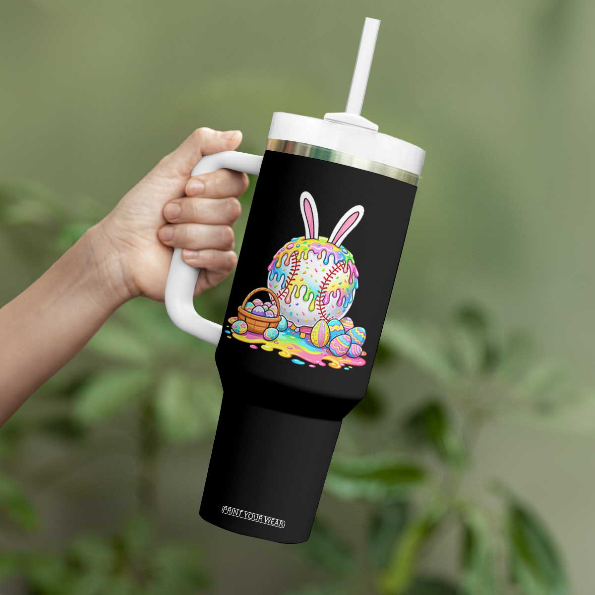 Baseball Easter Drip Ice Cream Sprinkles Egg Gift Tumbler With Handle TS14 Print Your Wear