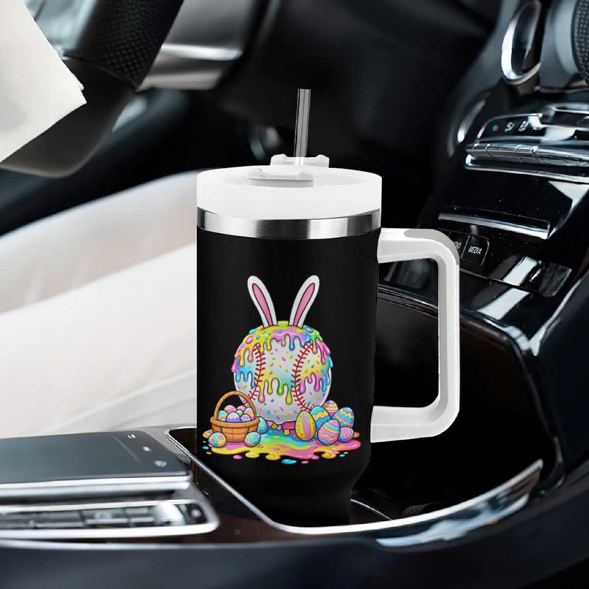 Baseball Easter Drip Ice Cream Sprinkles Egg Gift Tumbler With Handle TS14 Print Your Wear