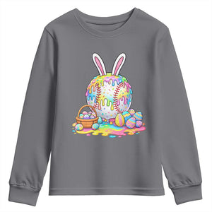Baseball Easter Drip Ice Cream Sprinkles Egg Gift Youth Sweatshirt TS14 Charcoal Print Your Wear