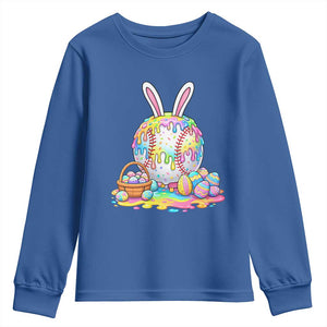 Baseball Easter Drip Ice Cream Sprinkles Egg Gift Youth Sweatshirt TS14 Royal Blue Print Your Wear