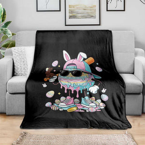 Funny Baseball Easter Throw Blanket Drip Ice Cream Bunny Easter TS14 Print Your Wear