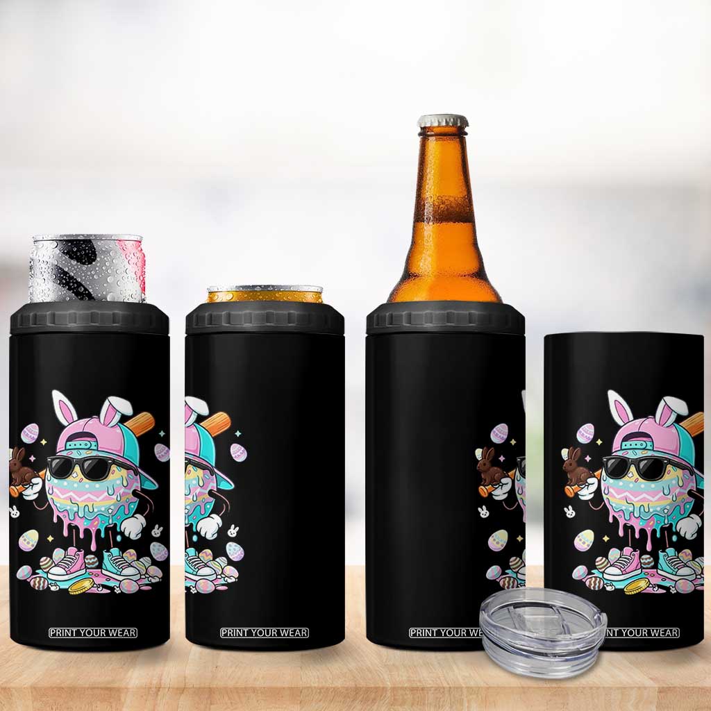 Funny Baseball Easter 4 in 1 Can Cooler Tumbler Drip Ice Cream Bunny Easter TS14 Print Your Wear