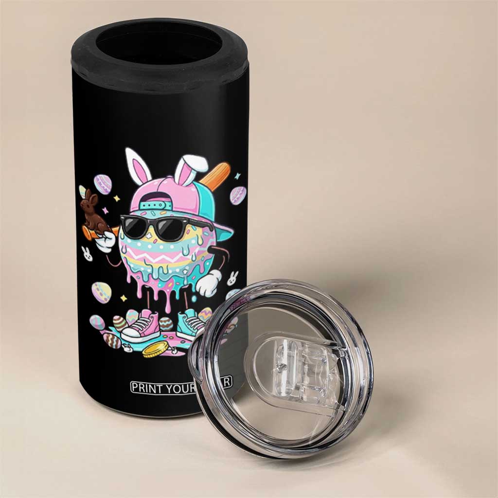 Funny Baseball Easter 4 in 1 Can Cooler Tumbler Drip Ice Cream Bunny Easter TS14 Print Your Wear