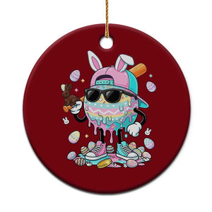 Funny Baseball Easter Ceramic Ornament Drip Ice Cream Bunny Easter TS14 1pc Red Print Your Wear