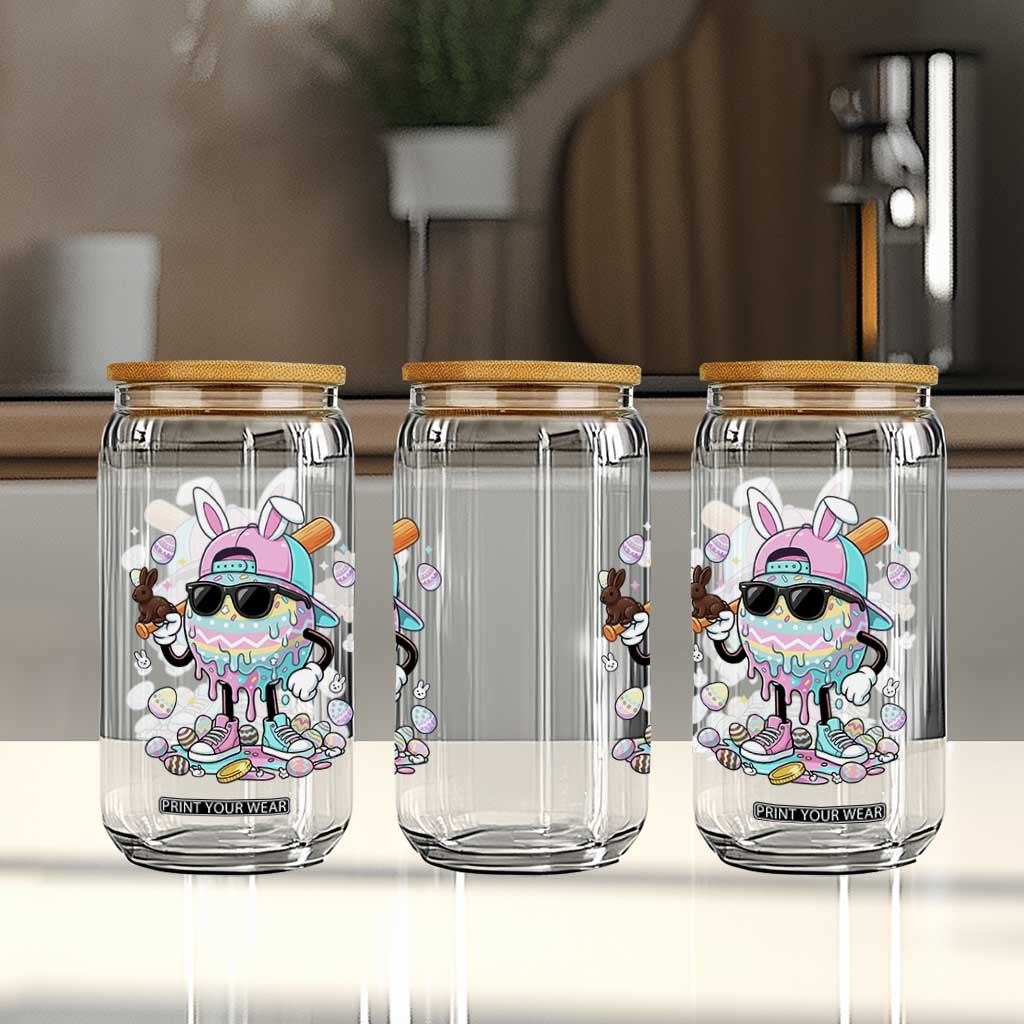 Funny Baseball Easter Glass Can Drip Ice Cream Bunny Easter TS14 Print Your Wear