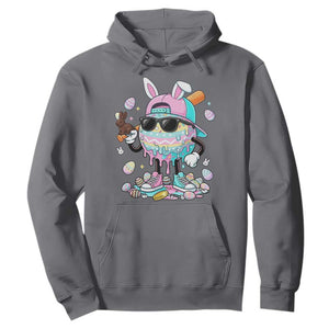 Funny Baseball Easter Hoodie Drip Ice Cream Bunny Easter TS14 Charcoal Print Your Wear