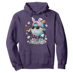 Funny Baseball Easter Hoodie Drip Ice Cream Bunny Easter TS14 Purple Print Your Wear